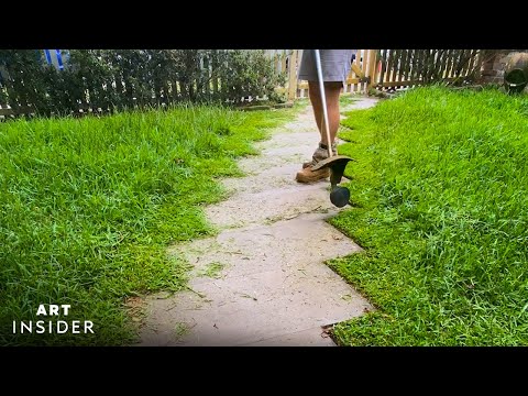 Video How A Landscaper Perfectly Trims Lawns