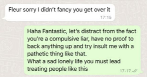 Fleur branded him a 'compulsive liar'