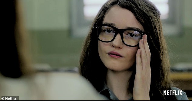 Sorokin sold the rights to her life story to Netflix for $320,000. Above, actress Julia Garner plays Delvey in the series 'Inventing Anna'