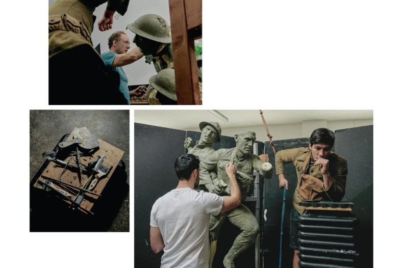 multiple scenes of sculpting